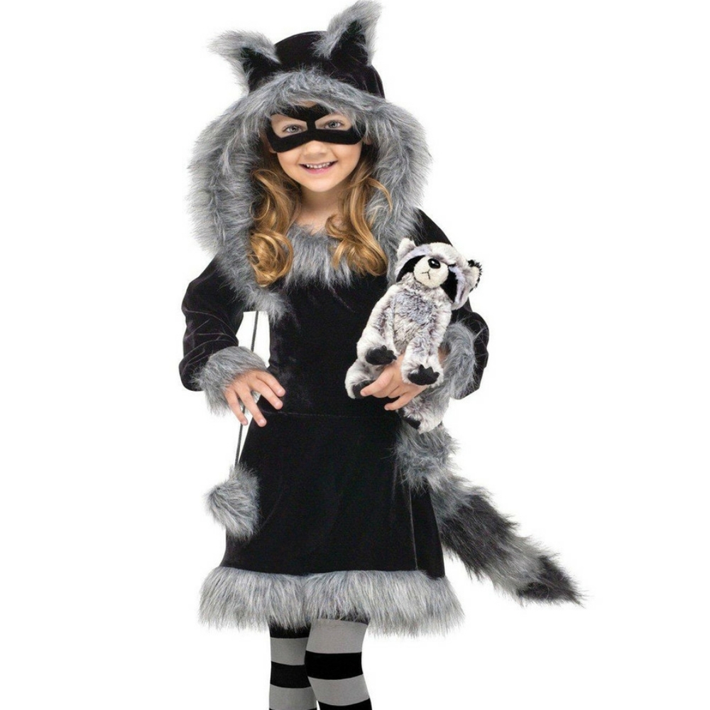 Halloween Girls Raccoon Costume